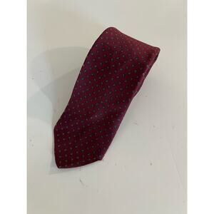 Vintage Lanvin Men's Silk Neck Tie Red Small Paisley Print JL